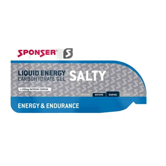 Sponser - Energia zselé LIQUID ENERGY SALTY GEL -  35g tasak - Sós